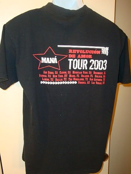 revolucion de amor. Mana Revolucion De Amor Tour 03 Black Shirt Adult Large | eBay