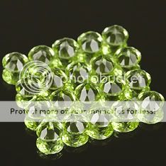 6mm 20pc Set Round Natural Green Peridot cpr1  