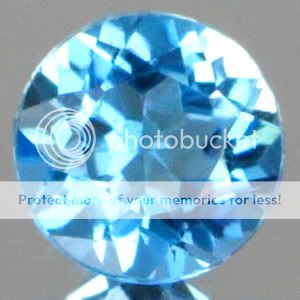 6mm 1pc VVS Round Natural Swiss Blue Topaz cwb1  